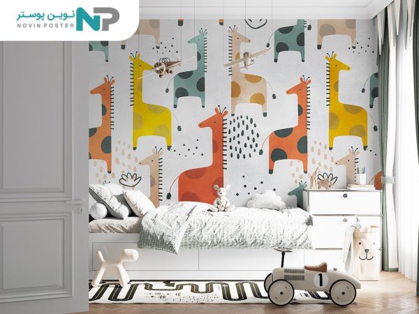 پوستر دیواری اتاق کودک زرافه 10190100_676983194d259.jpeg