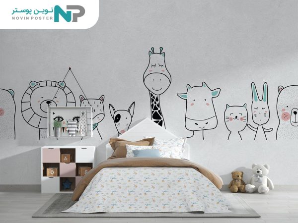 پوستر دیواری حیوانات کودکانه 10221200_6769868321427.jpeg