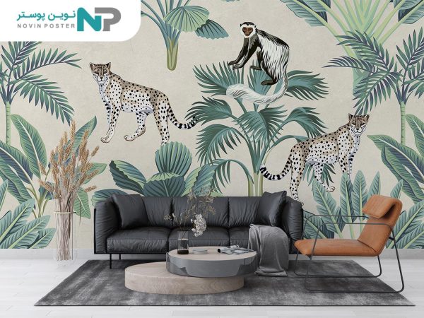 پوستر دیواری طرح برگ و حیوانات 10231900_676995ba41ebe.jpeg