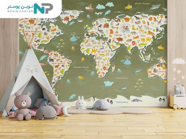 پوستر دیواری نقشه جهان کودکانه 10133300_67698a2ea591c.jpeg