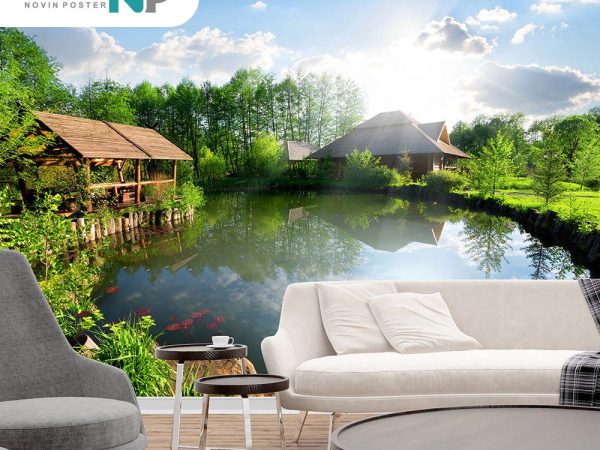 پوستر دیواری کلبه و برکه 1603_67794e35563cc.jpeg